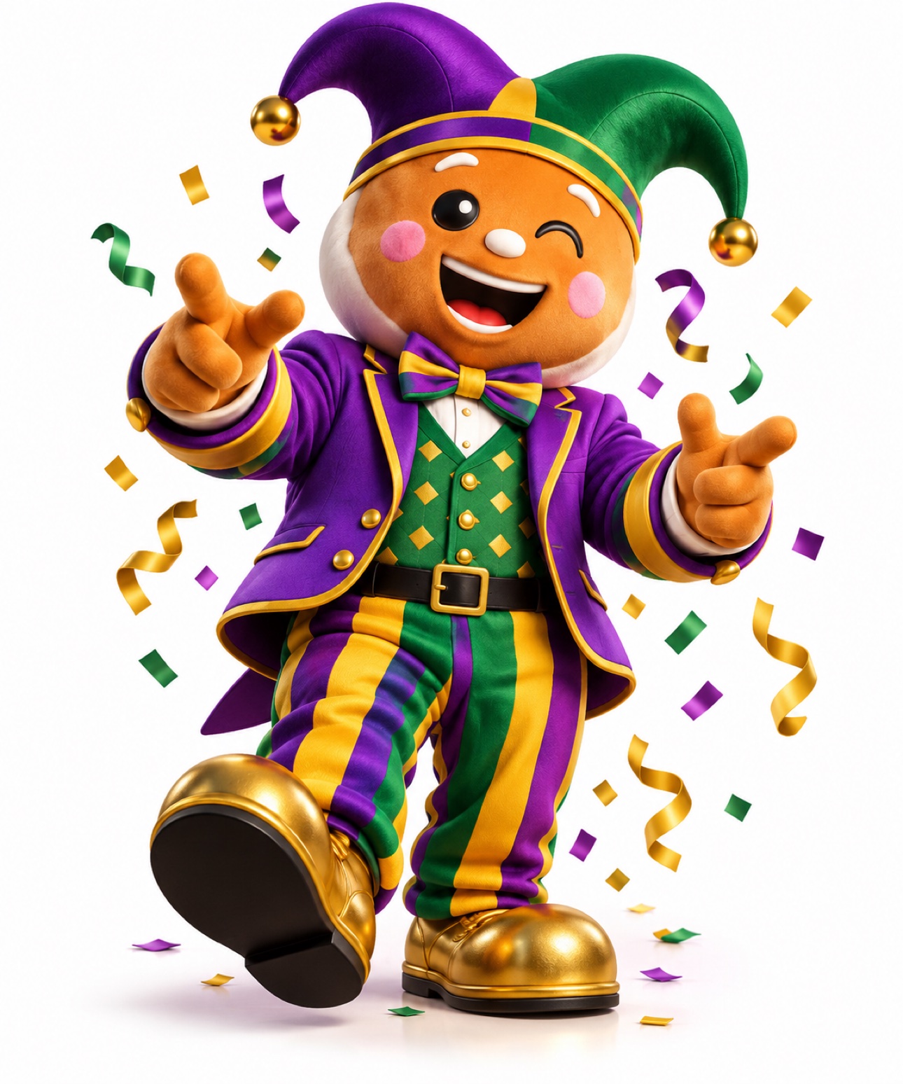 Mr. Carnival Tax celebrating